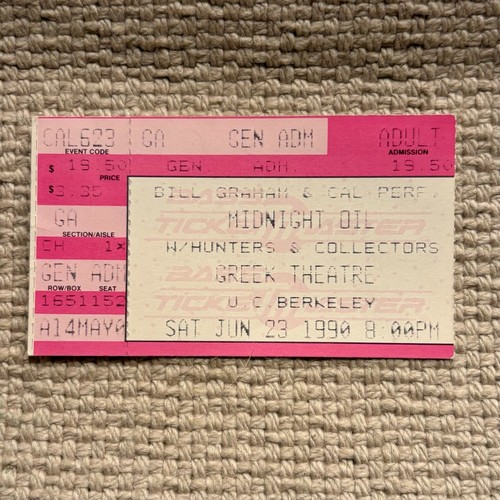 Midnight oil concert - concert, ticket