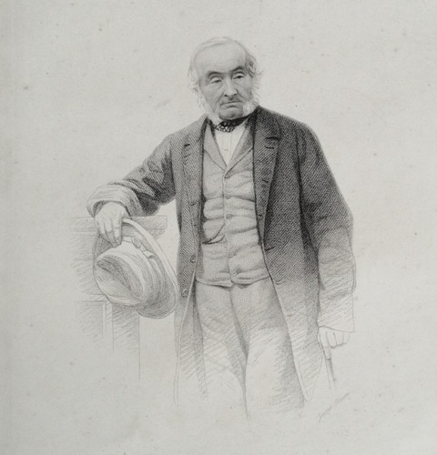 Antique portrait engraving - portrait,