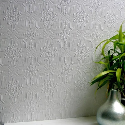 Embossed paintable wallpaper - paintable,